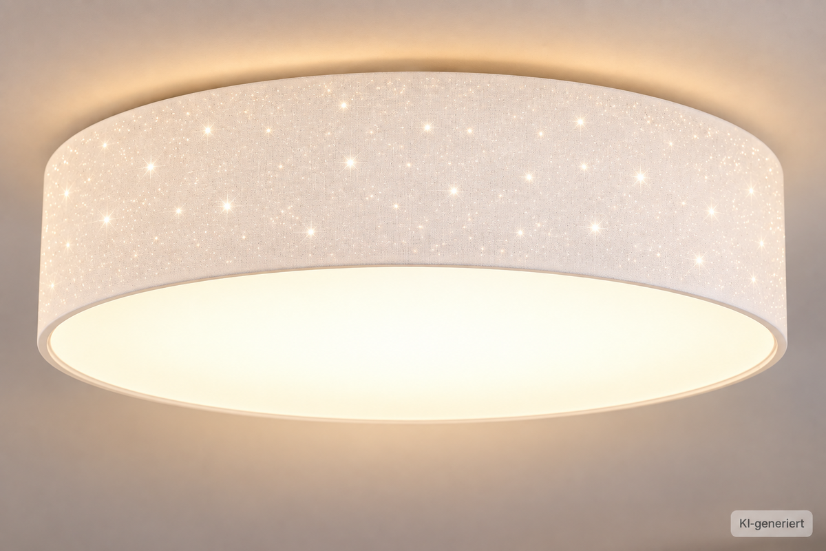 Navaris LED Deckenleuchte 32cm Sterneneffekt 2700-6500K Weiß 22W Stoff HA36