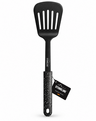 STONELINE Pfannenwender 33 cm Schwarz Schlitzwender Küchenhelfer Kunststoff B5