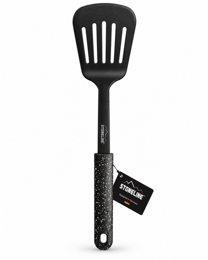 STONELINE Pfannenwender 33 cm Schwarz Schlitzwender Küchenhelfer Kunststoff B5