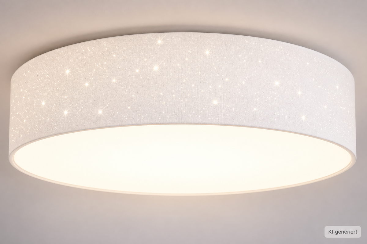 Navaris LED Deckenleuchte 32cm Sterneneffekt 2700-6500K Weiß 22W Stoff HA36