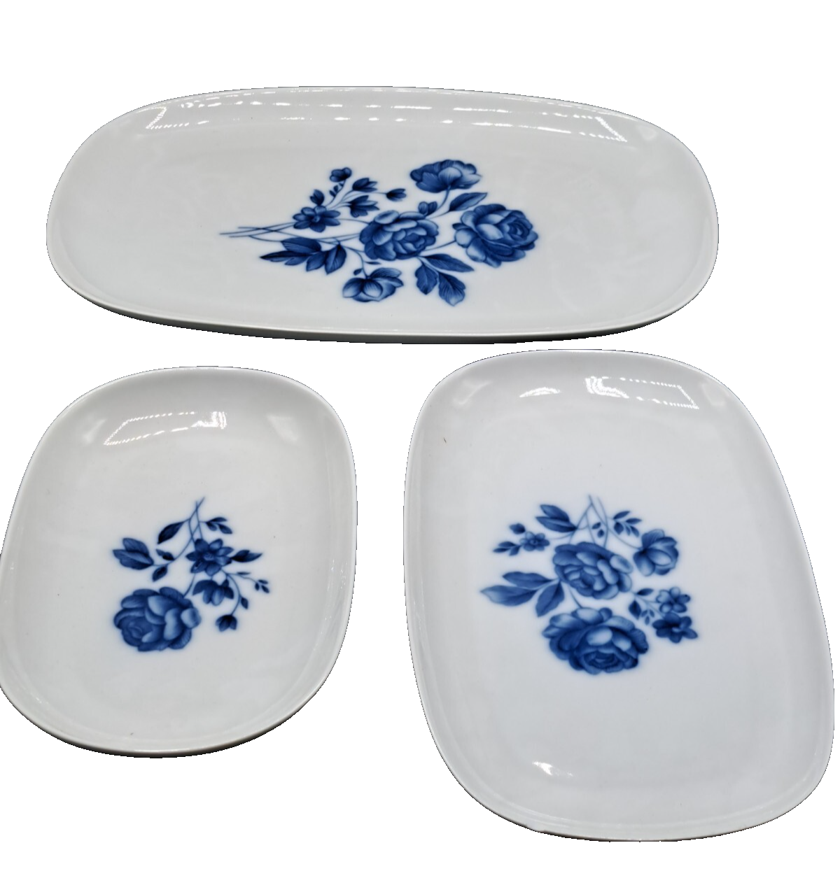 Arzberg Porzellan Kaffeeservice Blau Rosen Vintage Geschirr Set