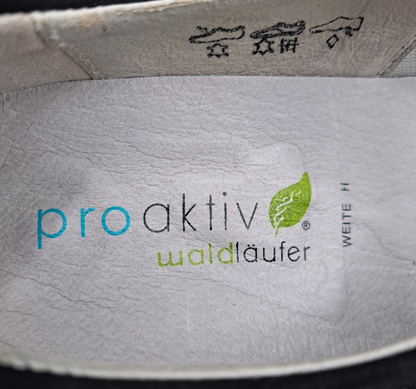 Waldläufer Pro Aktiv Damen Schuhe Gr. 36 Schwarz Klett Halbschuhe Weite H