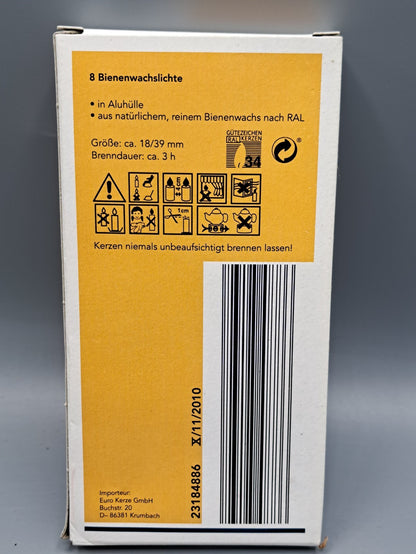 Casa Deco, 8 Bienenwachslichte, 100% Bienenwachs Teelichter