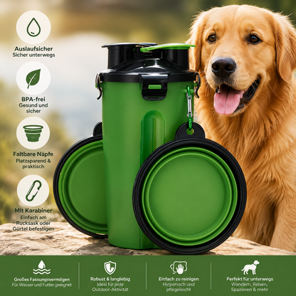 Ulalaza Haustier Wasserflasche Tragbar Hundeflasche Reisen Futterspender D10