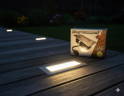 Easy Connect 65446 LED Einbaustrahler 10x6cm 3000K IP65 Terrasse Edelstahl HA34