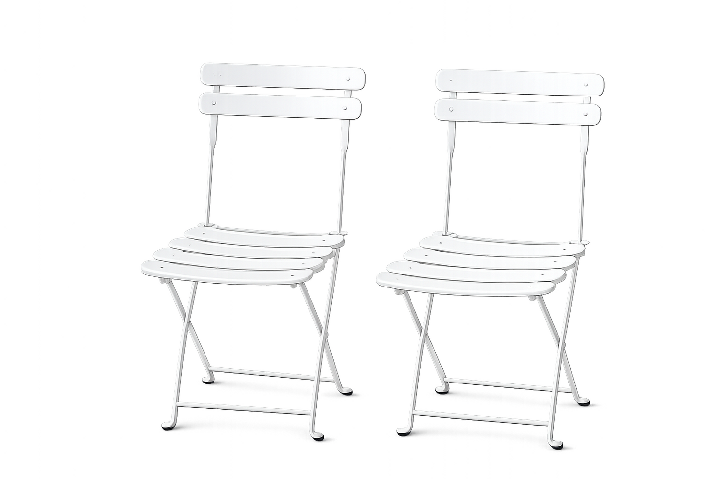 Mano Gartenstuhl 2er Set Metall weiß Terrasse Balkon Outdoor Stühle