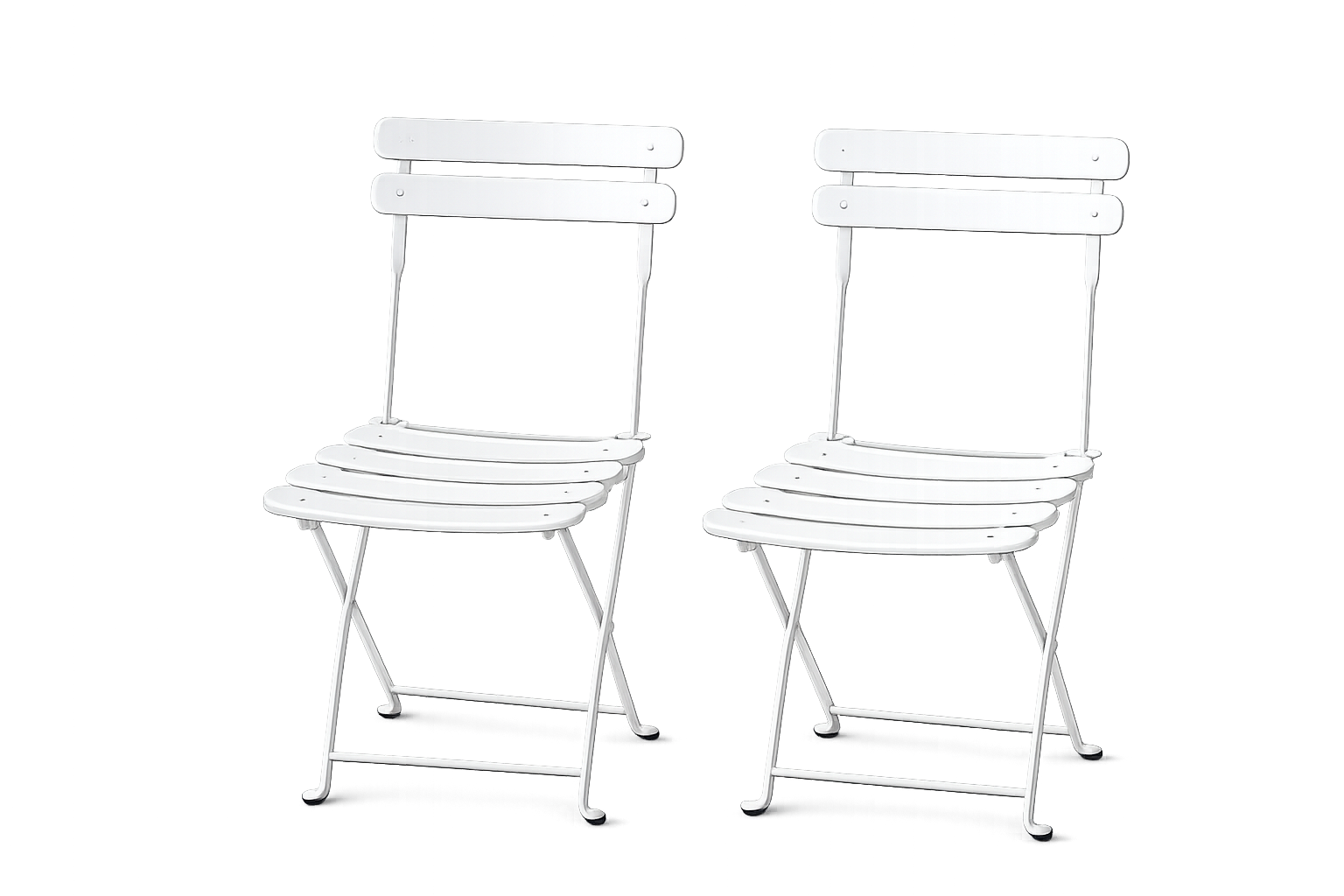 Mano Gartenstuhl 2er Set Metall weiß Terrasse Balkon Outdoor Stühle