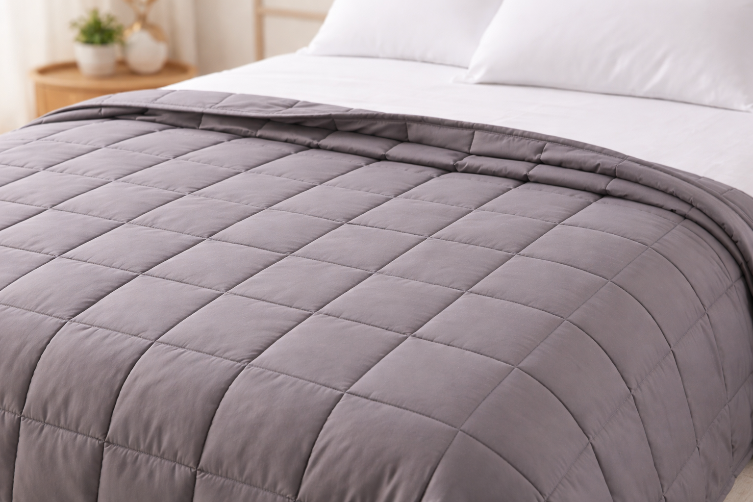 Amazon Basics Gewichtsdecke 4,54kg Grau 104x152 cm