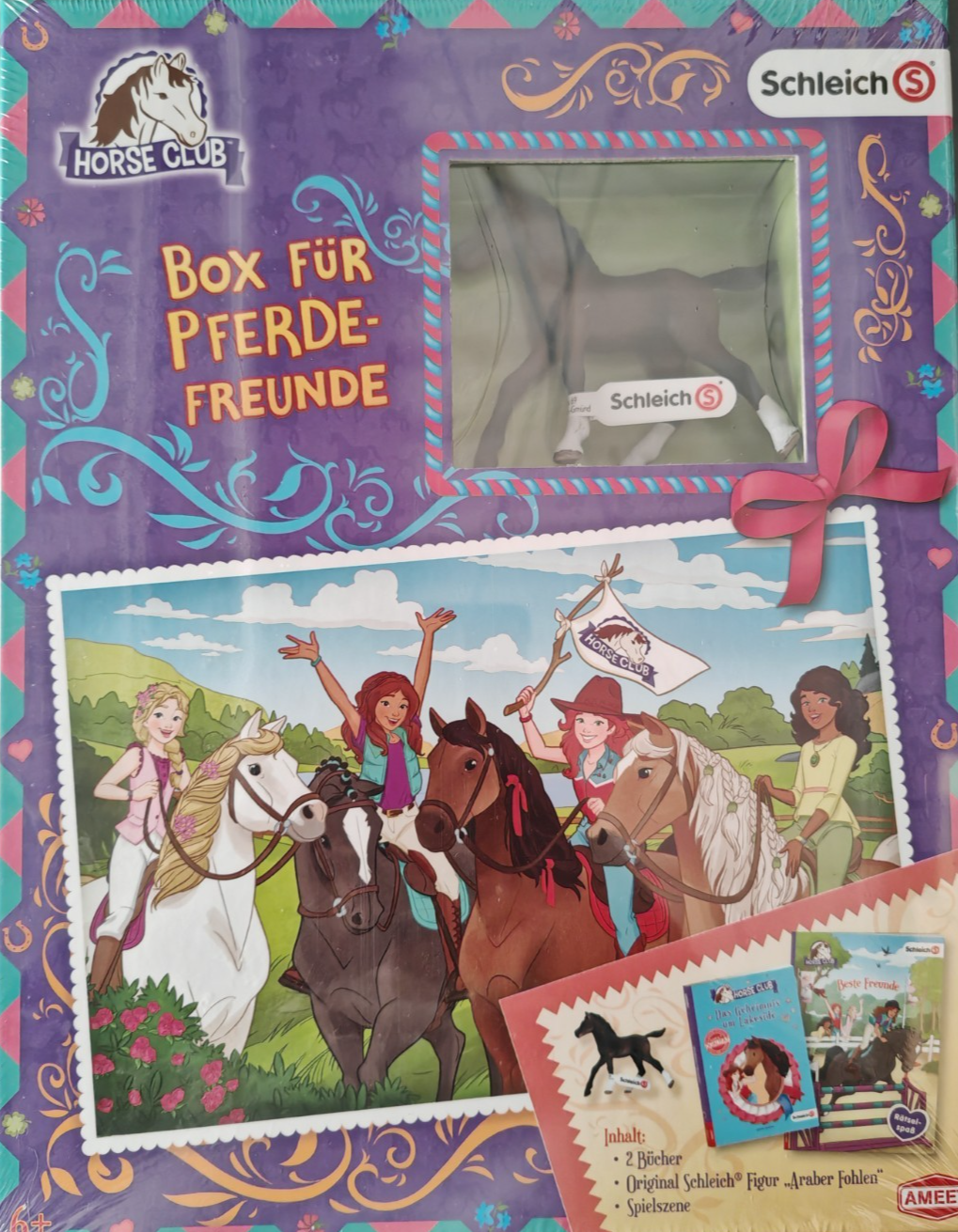 Schleich Horse Club Box für Pferdefreunde Araber Fohlen 2 Bücher AMEET D6