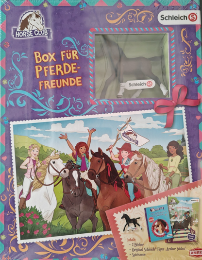 Schleich Horse Club Box für Pferdefreunde Araber Fohlen 2 Bücher AMEET D6