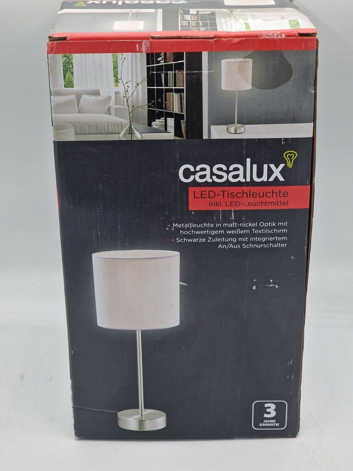 Casalux LED-Tischleuchte inkl. LED Mittel, Höhe 38,5 cm