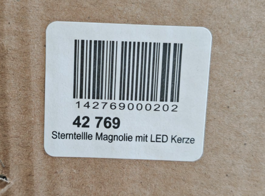 Sternenteller Magnolie mit LED Kerze Weihnachtsdeko Adventsgesteck Gold 22cm A31