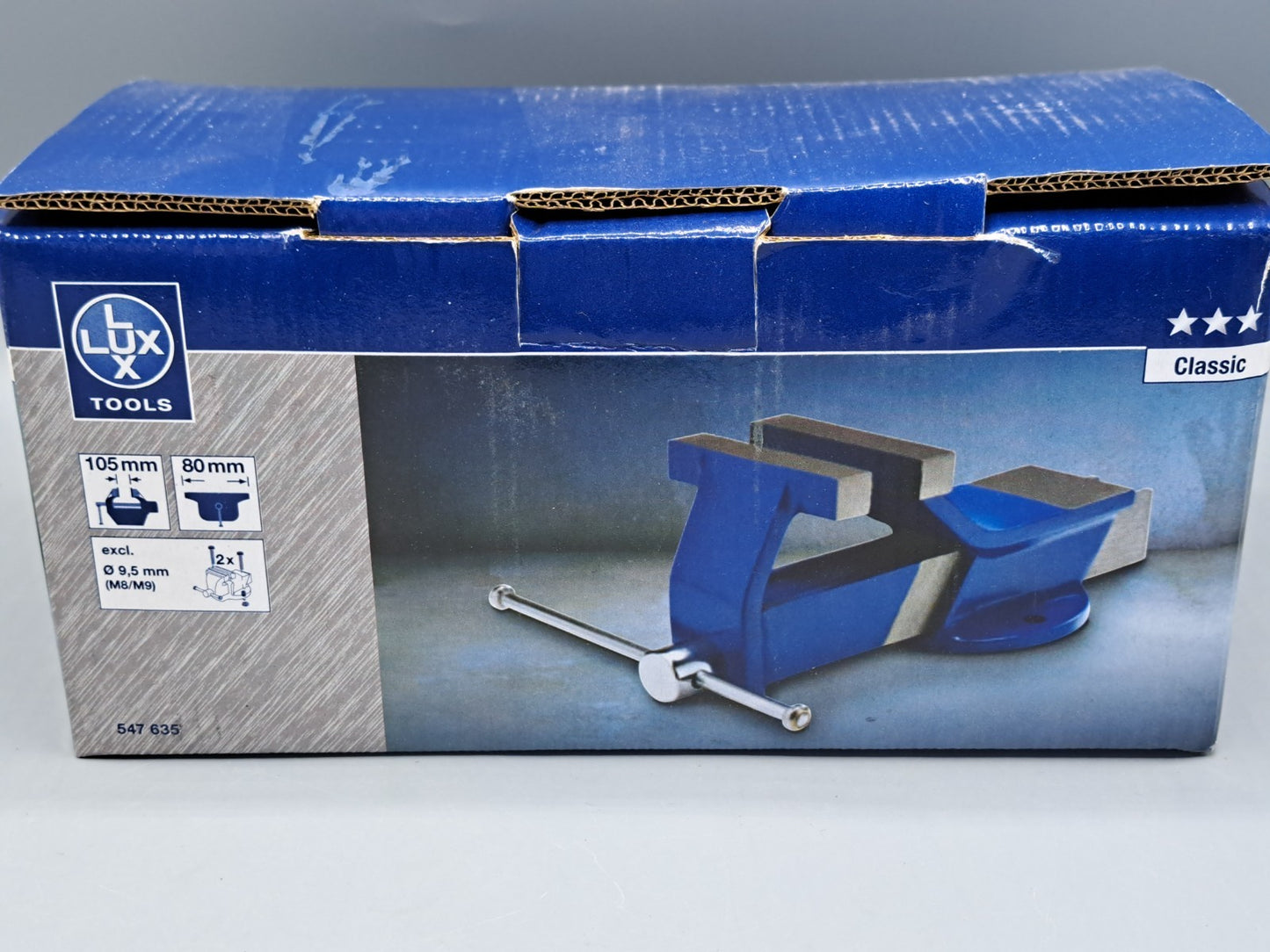 Lux Tools Schraubstock 105mm Werkstatt Schraubzwinge Metall Werkzeug