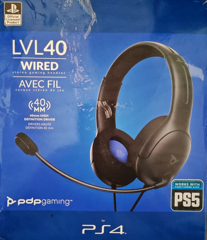 Headset PDP Gaming LVL40 Stereo Kopfhörer mit Mic für PS4 PS5 40MM A8