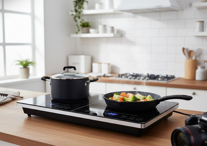 DMS Doppel Induktionskochplatte 3500W – Profi Kochfeld, Schnell & Energiesparend