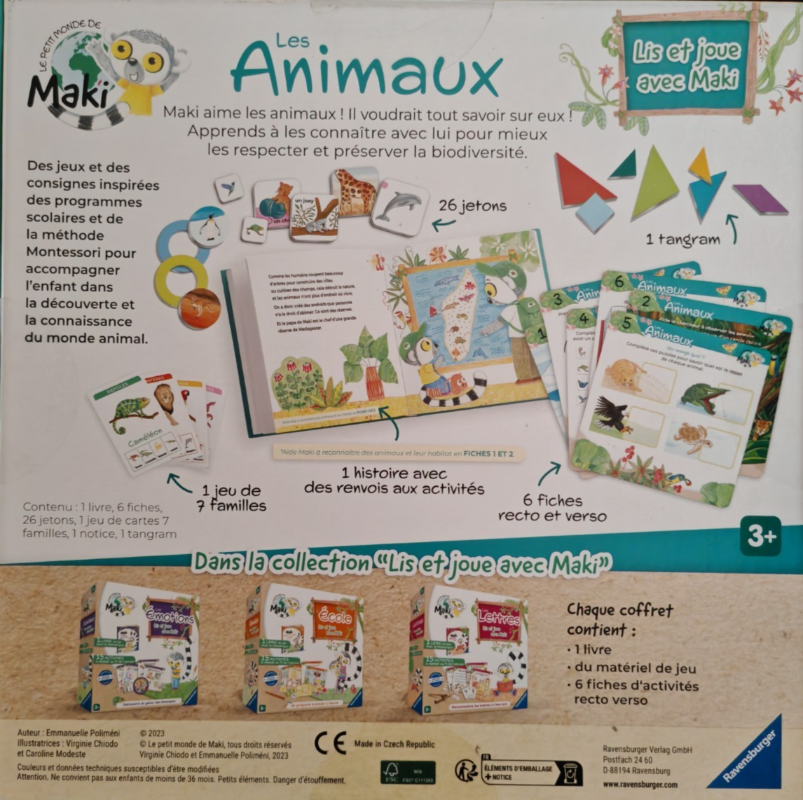Ravensburger Maki Les Animaux Lernspiel Französisch ab 3 Jahre 22355 D5