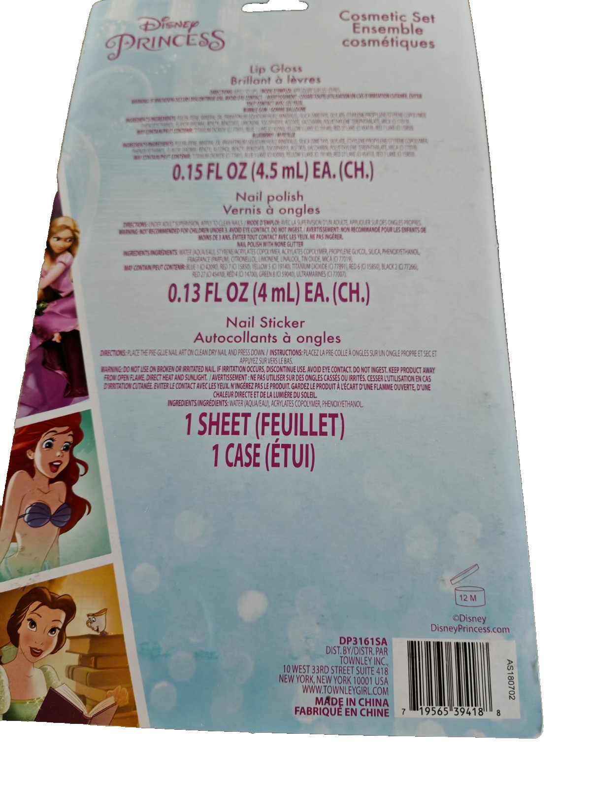 Disney Princess Cosmetic Set Kinder Schminkset Beauty Spielzeug