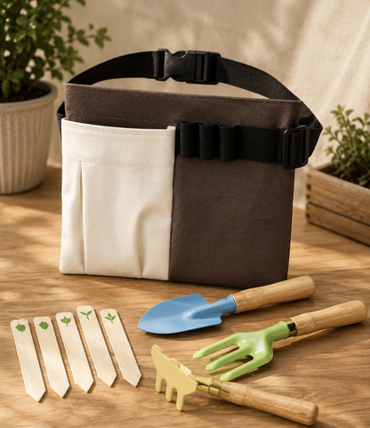Navaris Gartenwerkzeug Kinder Gartenset Spielzeug ab 3 Jahre mit Tasche