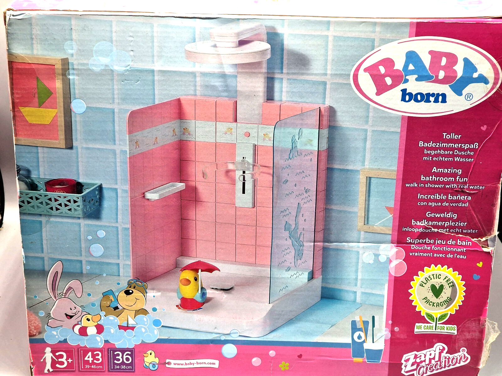 BABY born Bath Begehbare Dusche, mit Wasser befüllbar