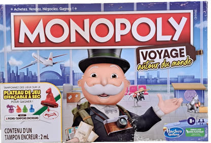Hasbro Monopoly Voyage autour du monde Französisch Weltreise Brettspiel F4007 D6
