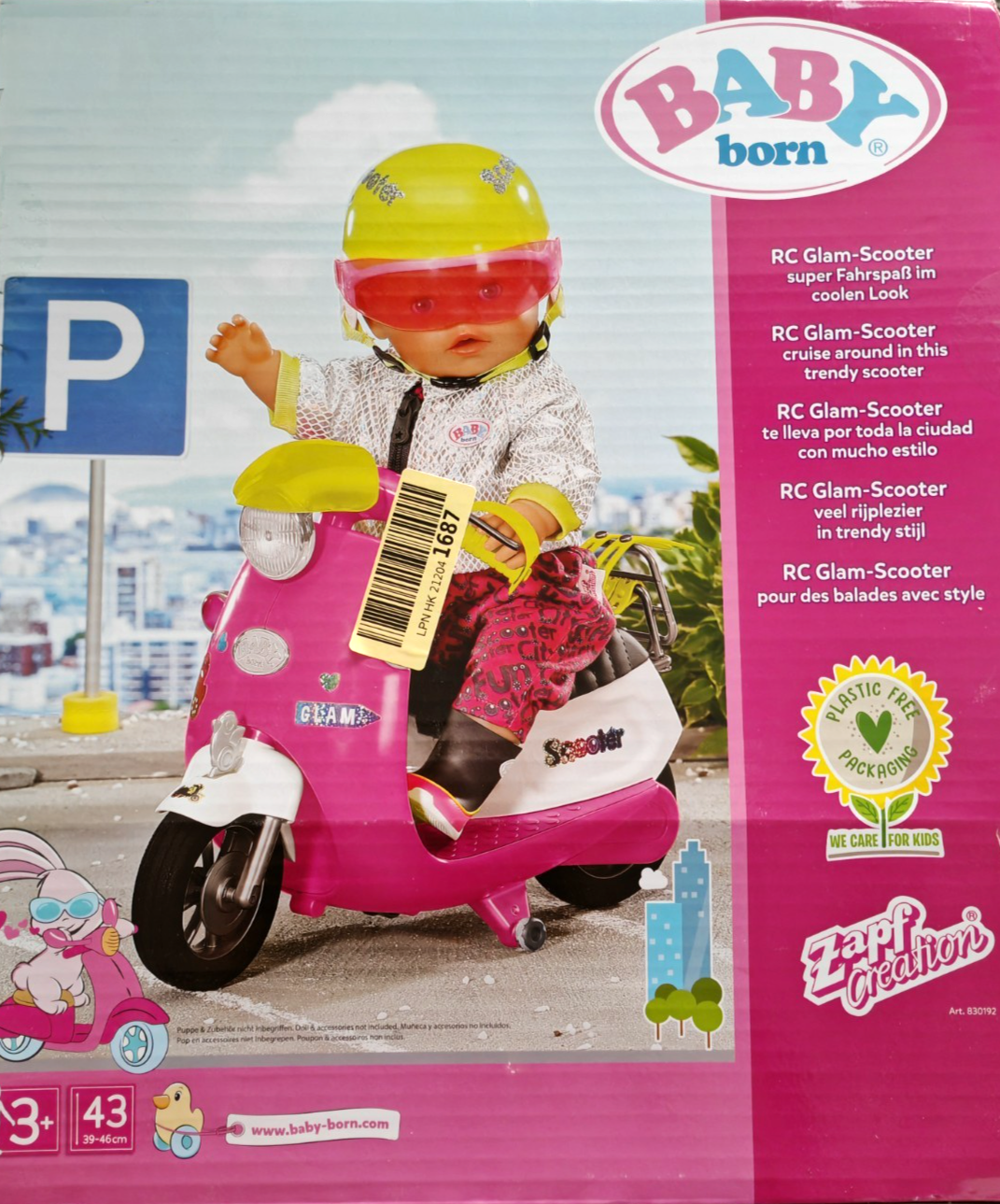 BABY born City RC Glam Scooter Roller Ferngesteuert Lichtfunktion Rosa D8