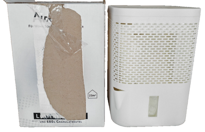 BonAura AirOne Luftentfeuchter 680g Granulat 23m² 1L ohne Strom Off White HA28