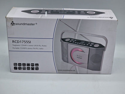Soundmaster RCD1755SI tragbares Radio mit CD-Player
