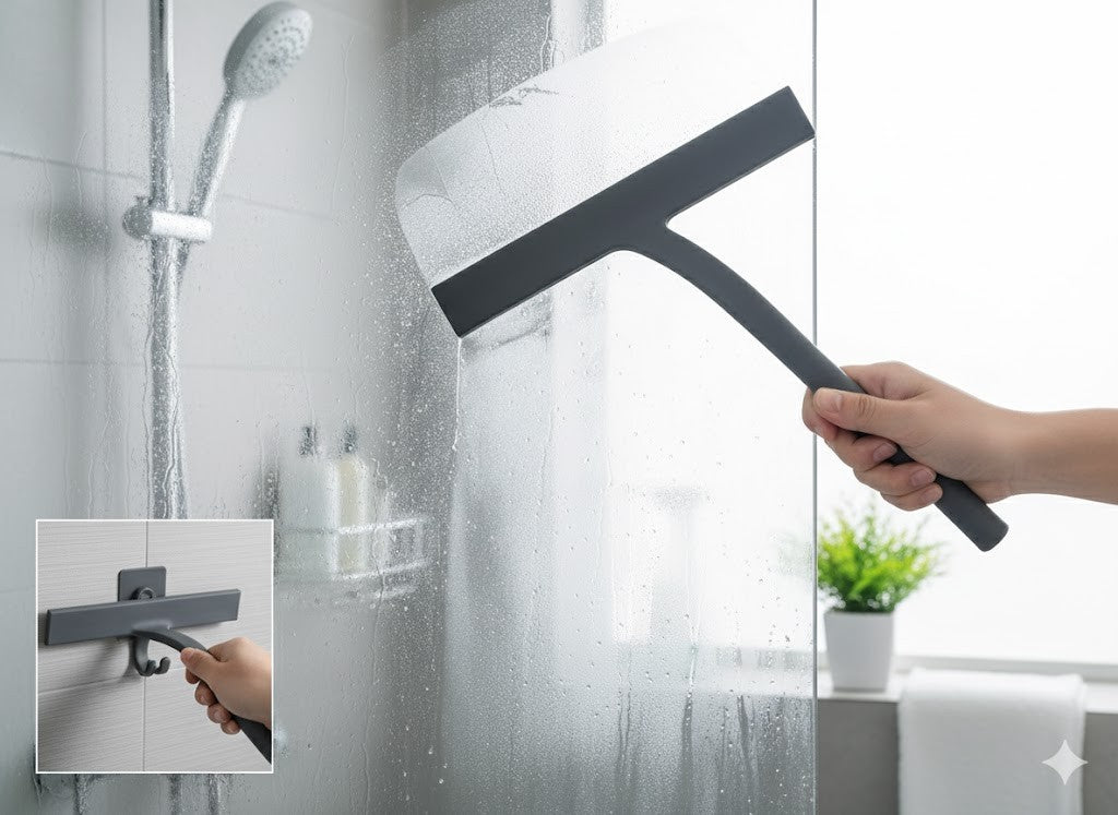 Silikon Wischer, Abzieher 23 cm mit Halterung Grau