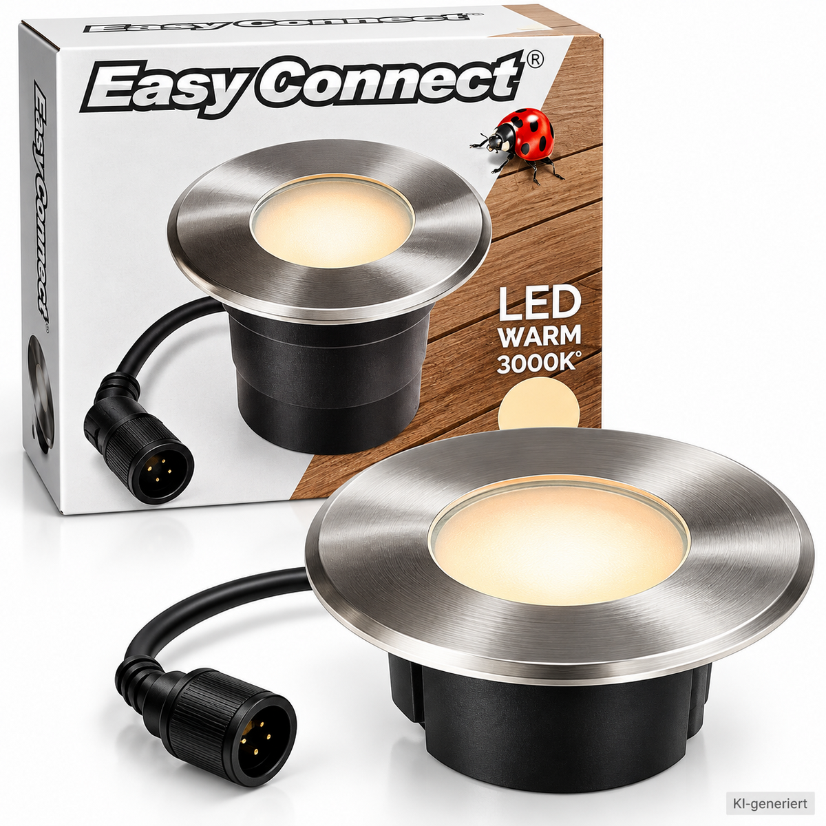 Easy Connect 65476 LED Bodeneinbaustrahler 4W 320lm 3000K IP65 Edelstahl HA34