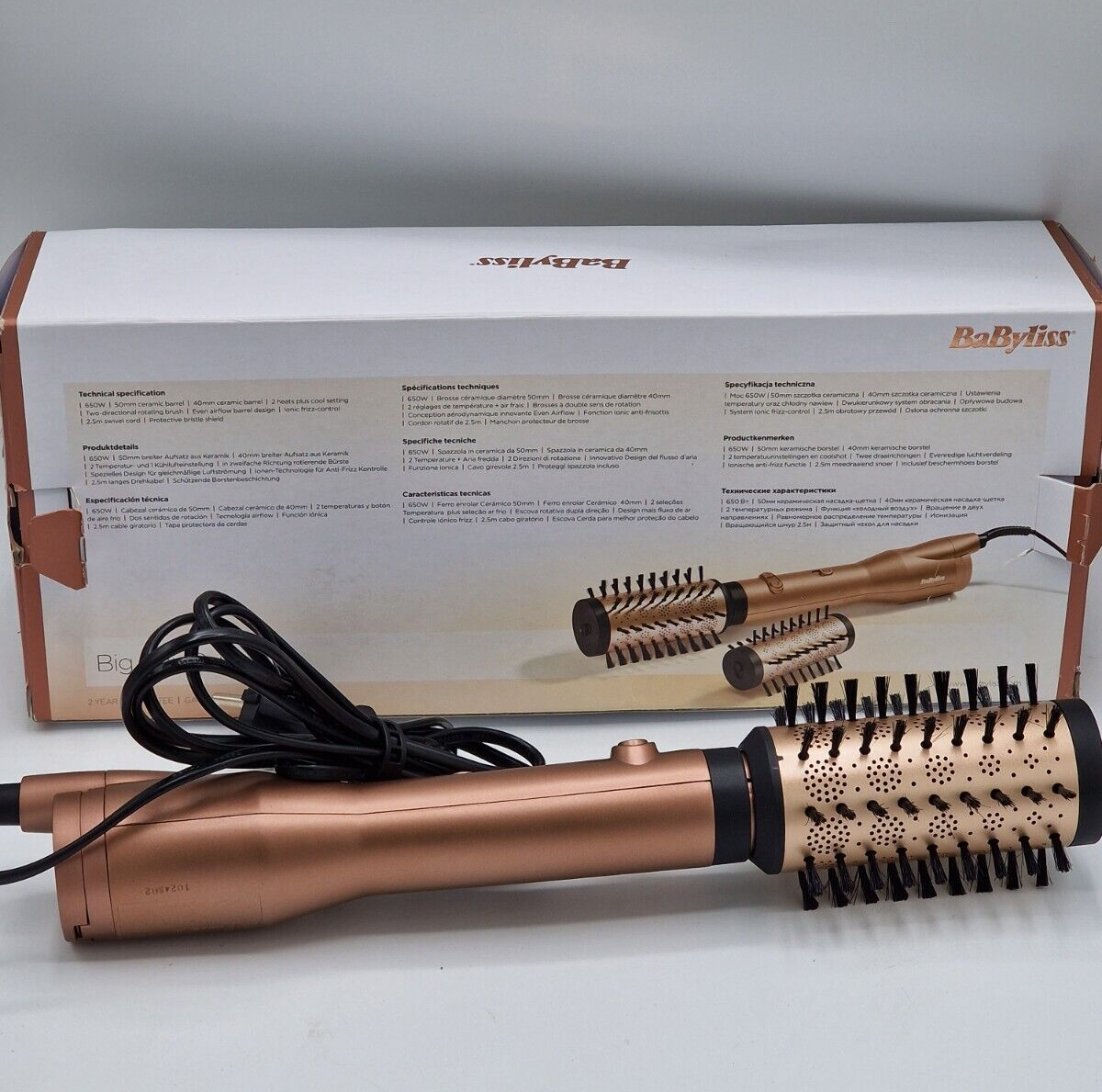 BaByliss rotierende Warmluftbürste Keramikbeschichtung 650 Watt AS952E