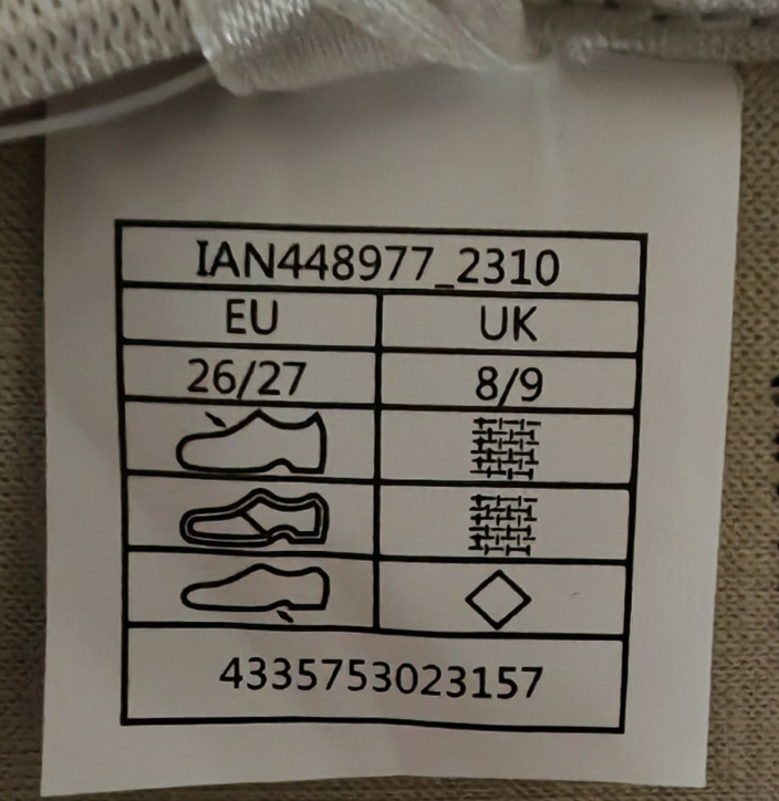 Lupilu Kinder Gymnastikschuhe Gr. 26/27 Weiß Turnschläppchen Gummisohle G2