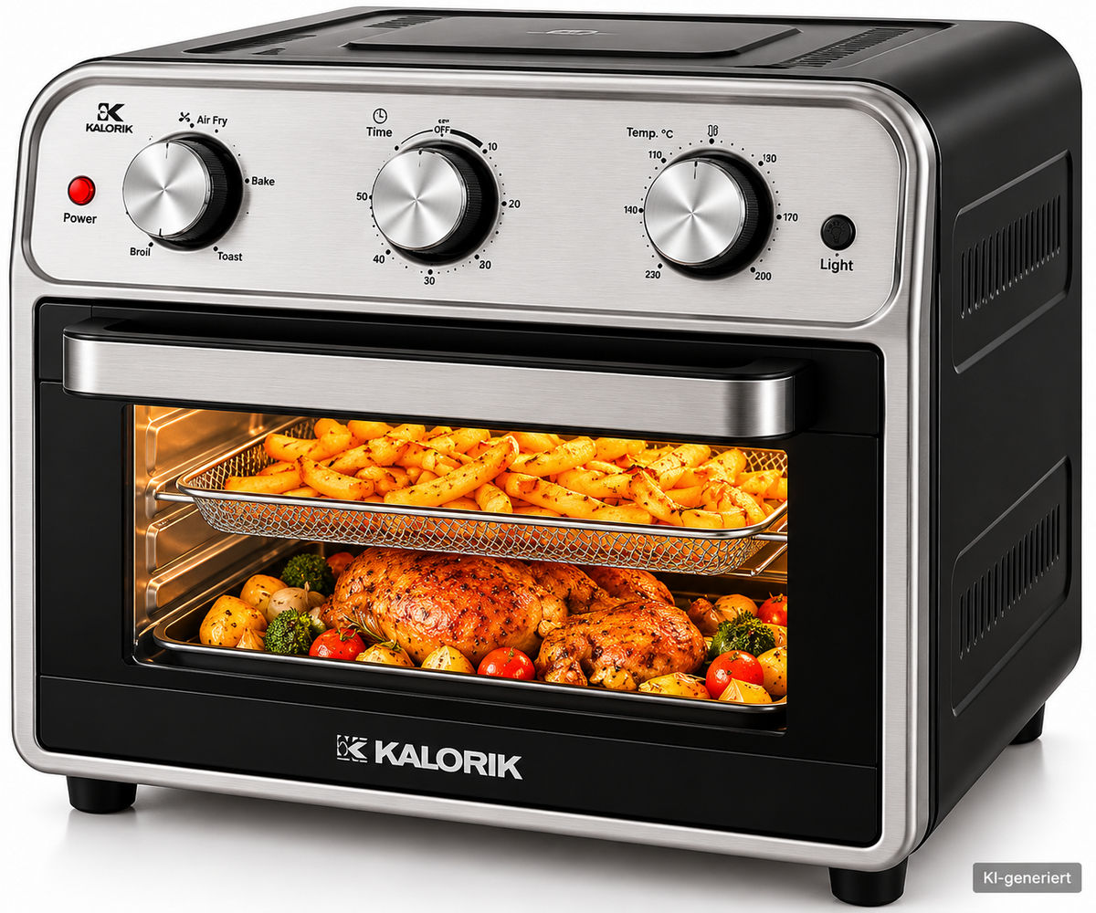 Kalorik TKG AFO 2000 Heißluftfritteuse Backofen 22L 4in1 Drehspieß 1700W  HA22