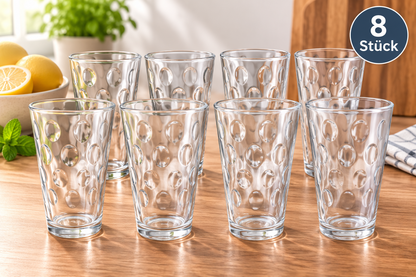 Mon Verre Gläser 8er Set 210 ml Trinkgläser Wassergläser Saftgläser klar Glas B6
