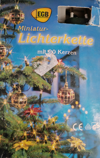 EGB Miniatur Lichterkette 20 Kerzen Weihnachtsbaum Innen Art. 850580 A34