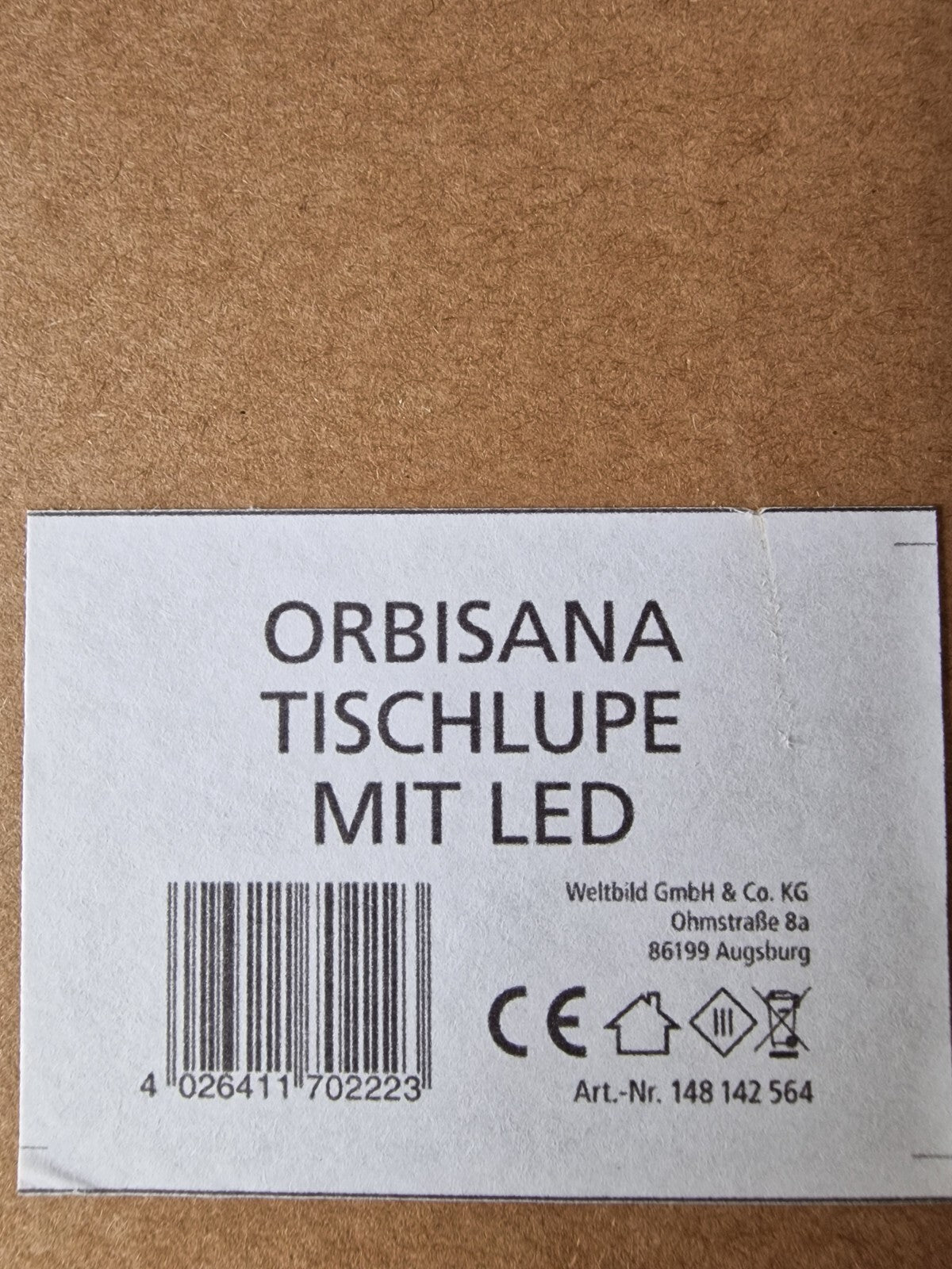 Orbisana Tischlupe mit LED 5x Vergrößerung Lupenleuchte Weiß 148142564