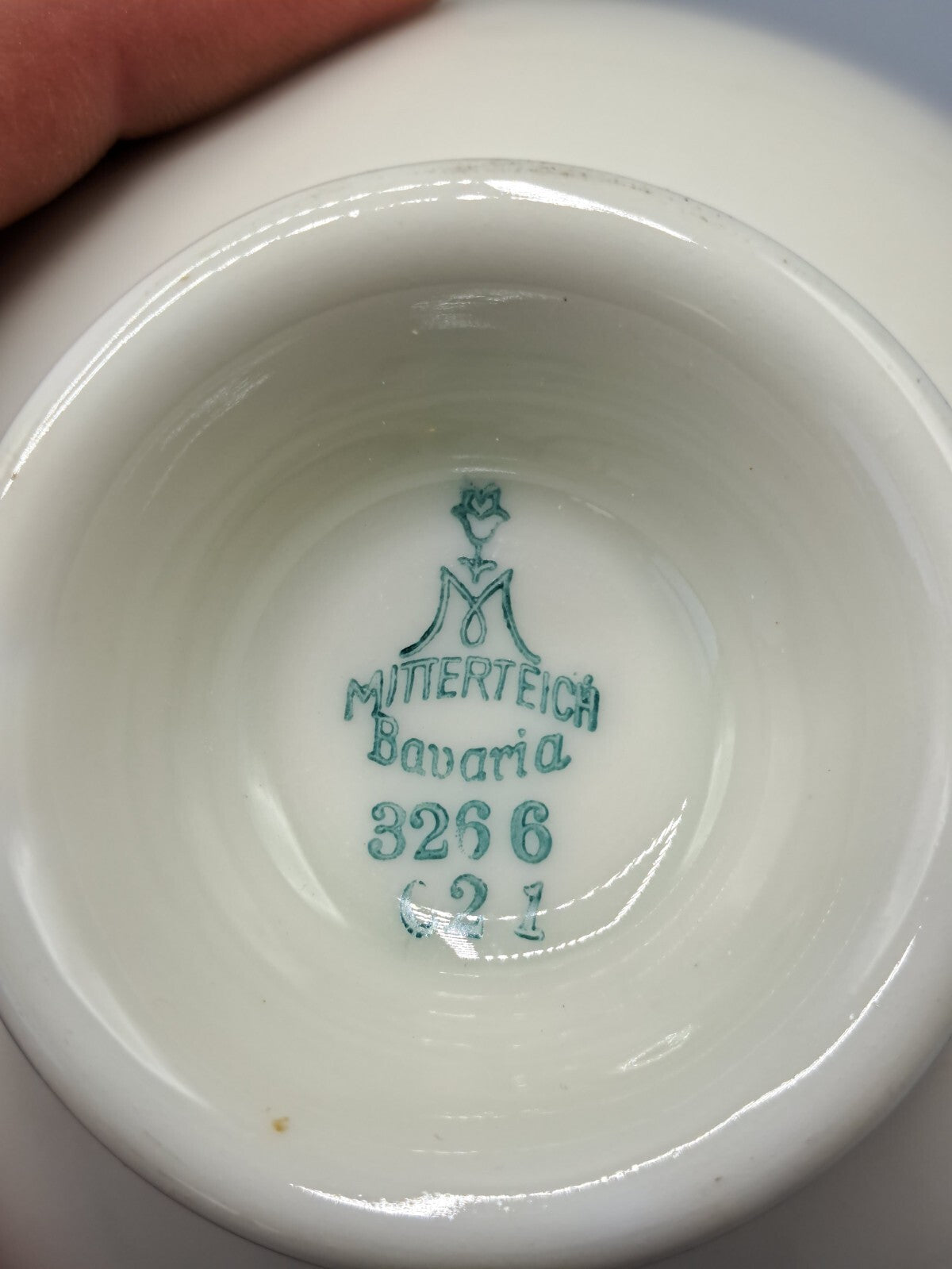 Mitterteich Porzellan 1 Kaffeetasse mit Untertasse und Teller Set