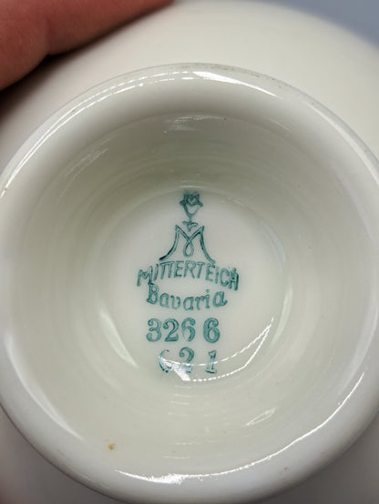 Mitterteich Porzellan 1 Kaffeetasse mit Untertasse und Teller Set