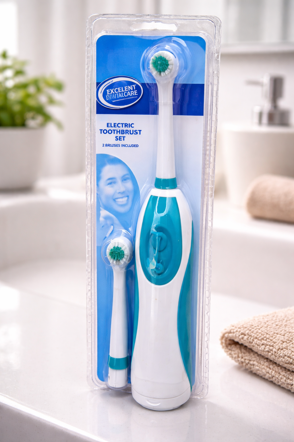 Elektrische Zahnbürste Set – Excellent Dental Care Akku Aufsteckbürsten