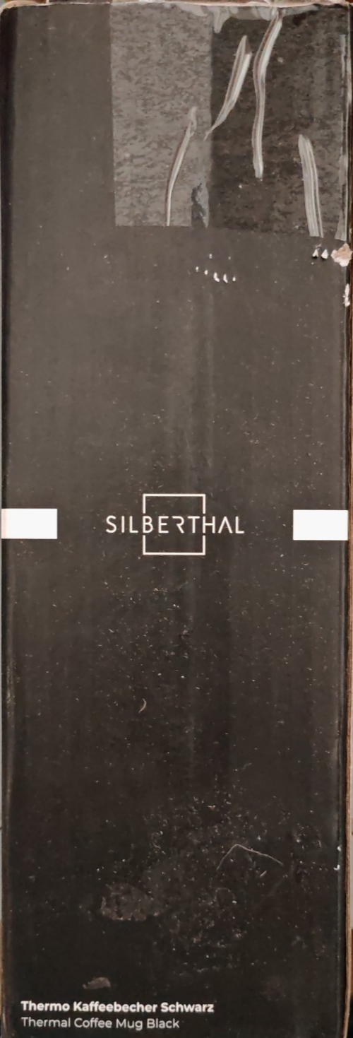 SILBERTHAL Thermobecher 350ml Edelstahl Keramik Coffee to Go Becher Schwarz B3