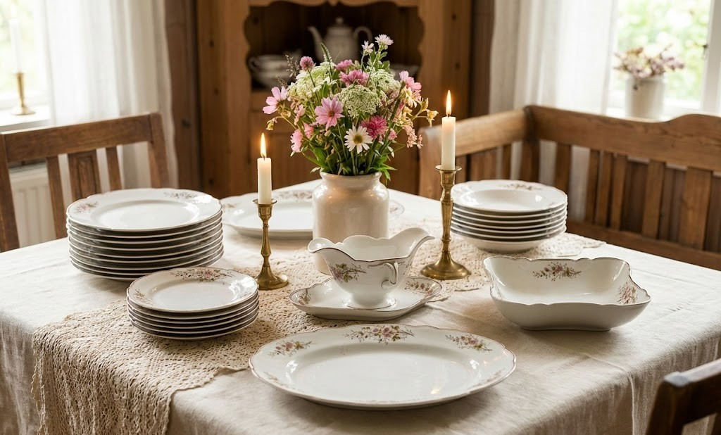FK Porzellan Tischgedeck Service Set Geschirr Kaffeeservice Tafelservice