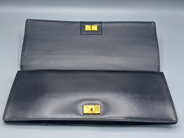 Damen Handtasche Handgetragen Schwarz, 32x14 cm