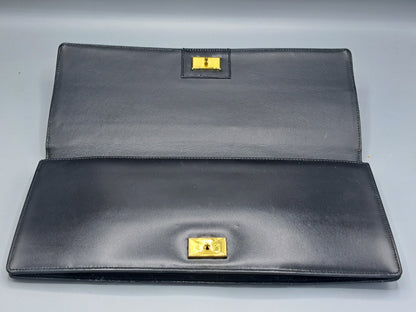 Damen Handtasche Handgetragen Schwarz, 32x14 cm