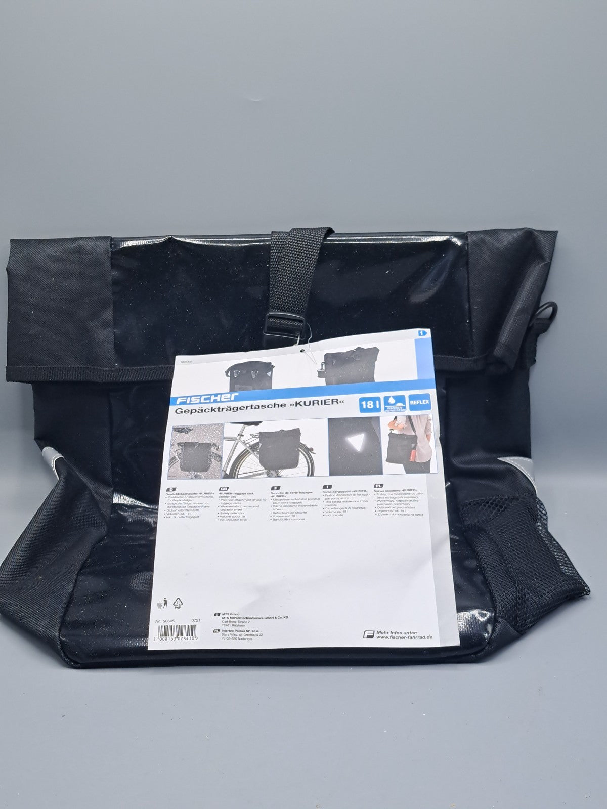 fahrradtasche gepäckträger fischer Fischer Gepäckträgertasche Kurier 50645 18L Fahrradtasche Transporttas – Retouren1a.de Fleischmann