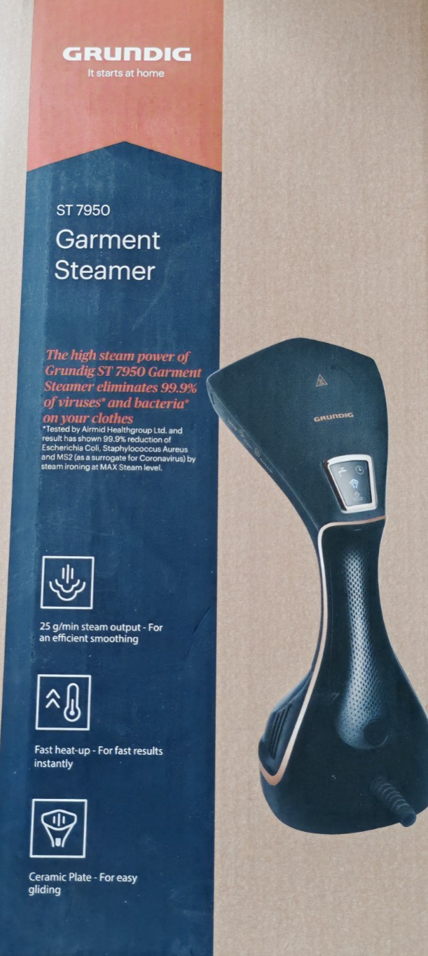 Grundig ST7950 Dampfbürste Dampfglätter 1600W Steamer Kleidung Bügelbürste C4