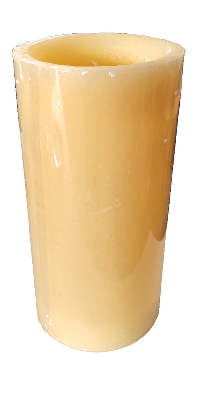 TEWA LED Kaminkerze 30 cm Creme Echtwachs Kerze Batterie Flackereffekt C5