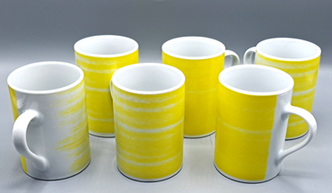 Arte Viva 6 Kaffeetassen Allegra Moda Gelb