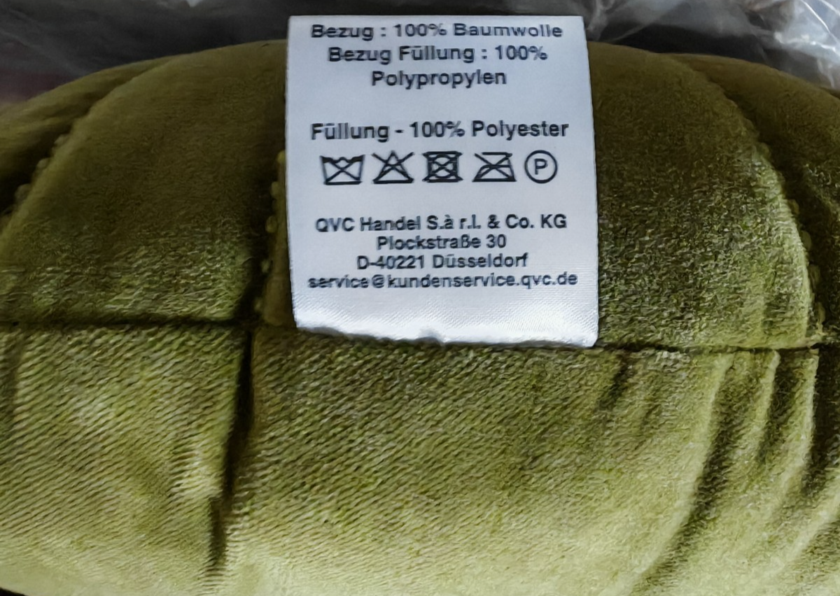 ANNI FOR FRIENDS Dekokissen Rund Grün 40 cm Baumwolle Ziernähte Zierkissen HA25