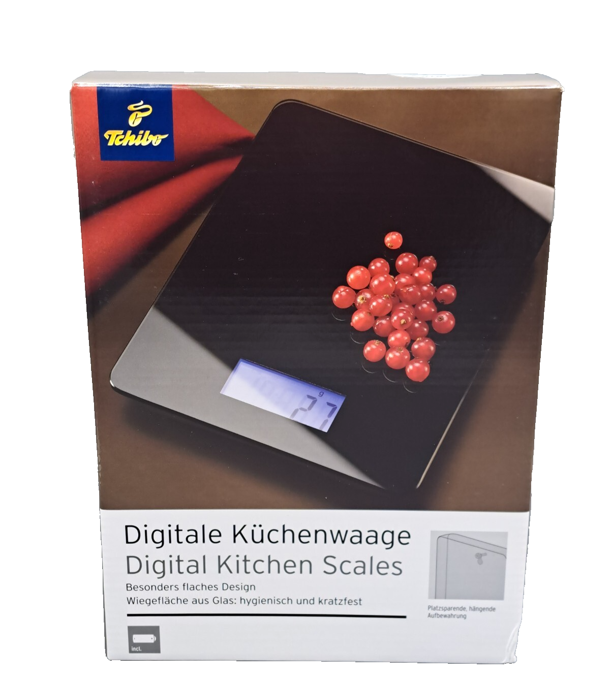Tchibo Digitale Küchenwaage 297076 Schwarz Haushaltswaage Küche LCD