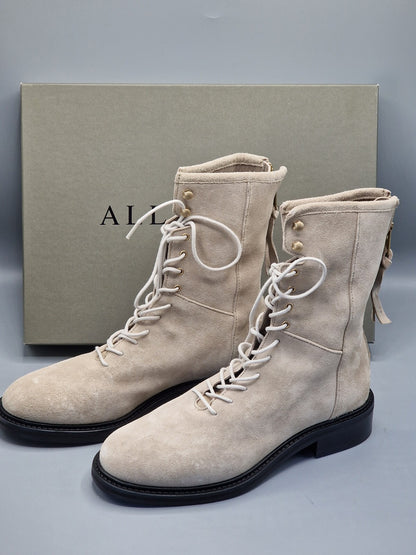 Allsaints, Misty - Anle Boot - Cow Sued, Damen, Taupe, Größe 38