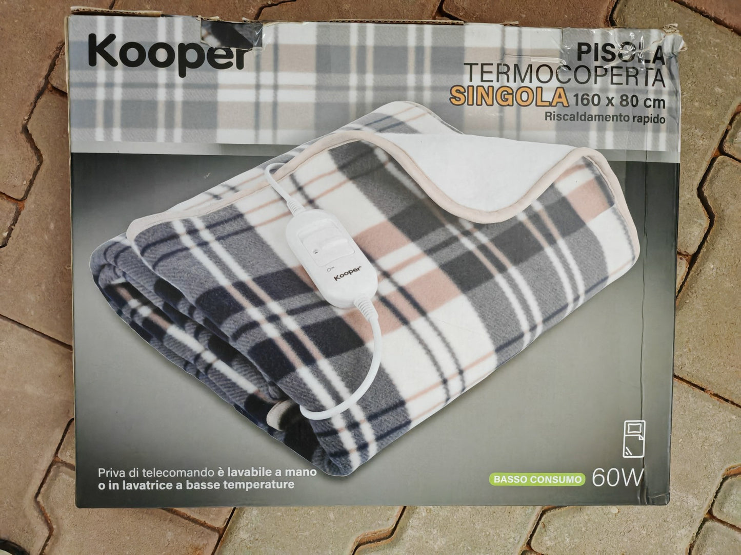 Kooper Heizdecke 160x80cm 60W Elektrische Wärmedecke Wärmeunterbett Bett F2
